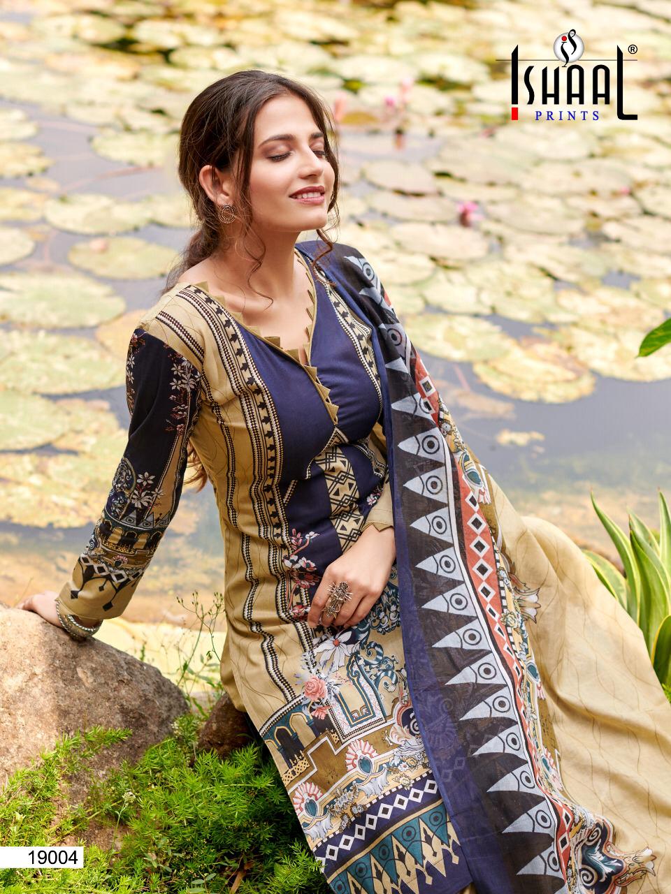 Ishaal Gulmohar 19 Latest Fancy Designer Casual Wear Pure Lawn Cotton Karachi Dress Readymade Collection 

